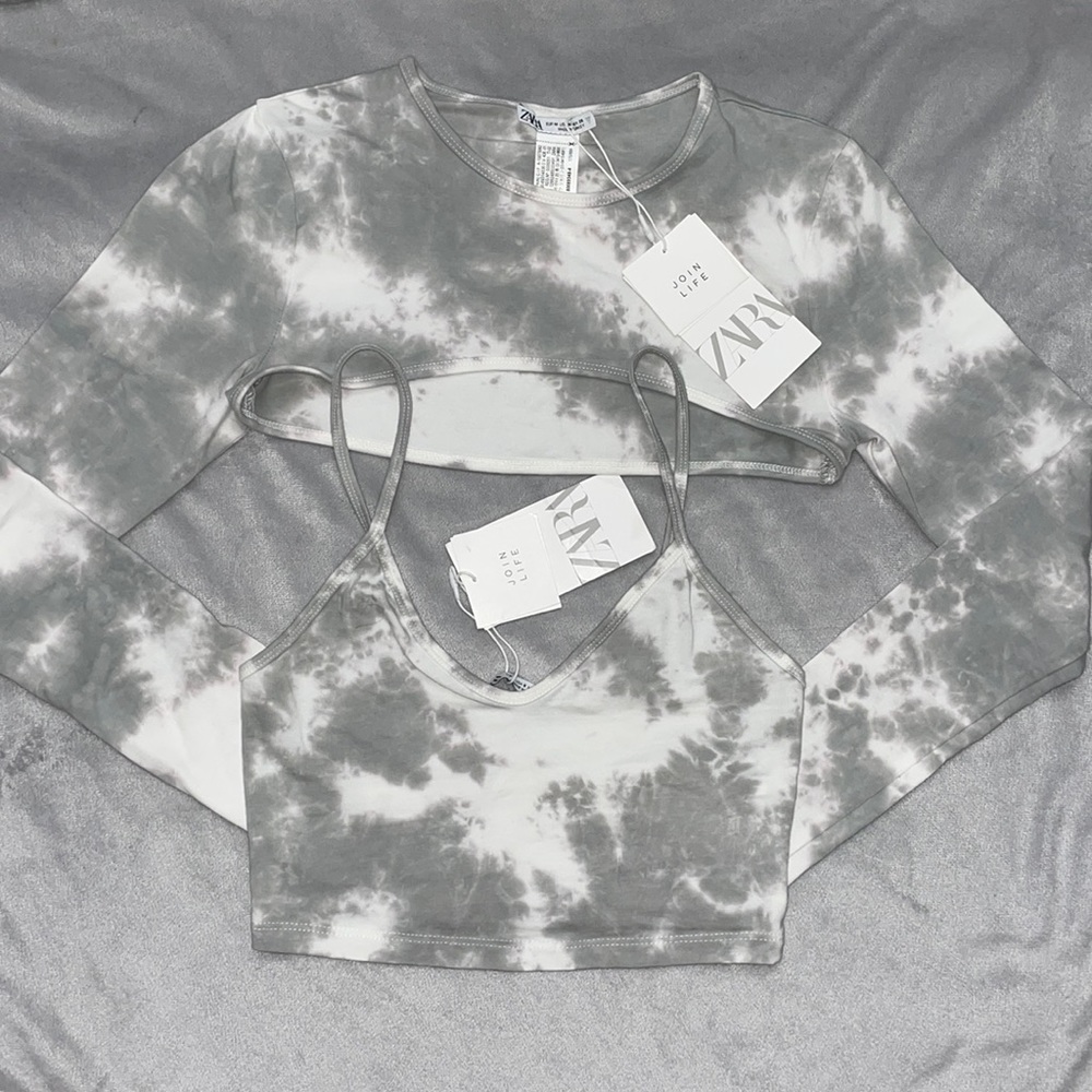 Crop Top and Long Sleeve Crop Top